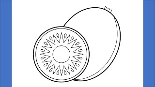 How to draw Kiwi fruit drawing for kids : step by step How to draw a kiwi fruit - Zeichnen von Kiwis How to draw Kiwi fruit drawing for kids : step by step How to draw a kiwi fruit - Zeichnen von Kiwis