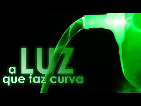 A luz que faz curva na água (experiência de física)