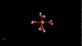 Hexaaquacopper(II) complex ion animation