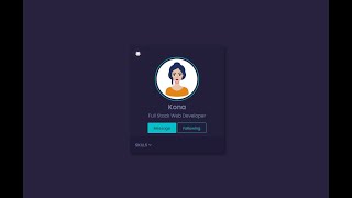 How To Make Profile Card Using HTML CSS and JavaScript |  User Profile Page Design with HTML & CSS