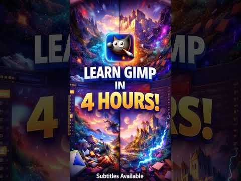 Learn GIMP in 4 Hours! ⚡ Fast Beginner Course (Subtitles Available)