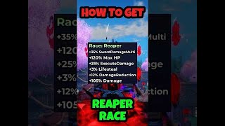 QUICKEST GUIDE TO GET REAPER RACE (Under a Minute) | Sailor Piece