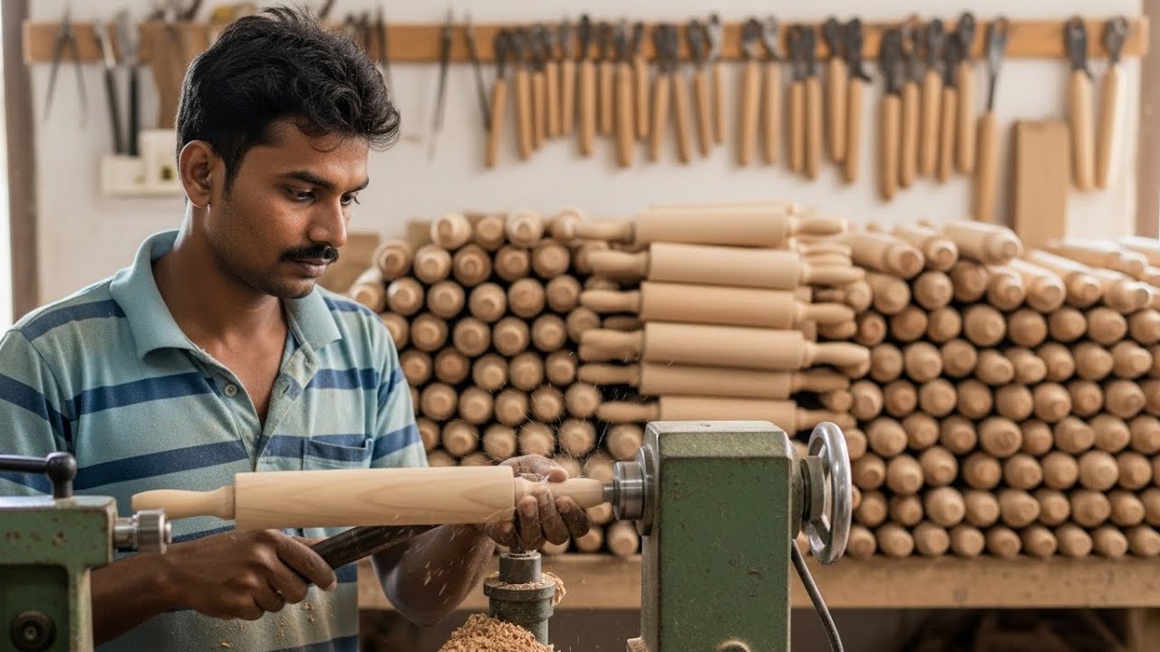 How Wooden Rolling Pins Are Made | Amazing Crafts & Factory Process