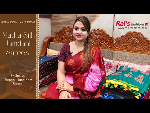 Pure Resam Muslin Jamdani Saree With Blouse Piece Handwoven Multicolor Soft Muslin  Sarees Multicolored Matka Muslin Silk Sari - Etsy