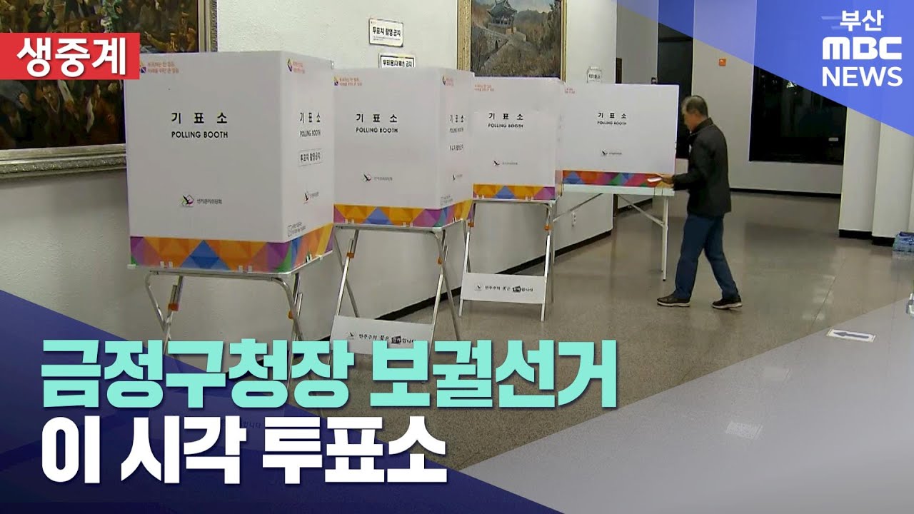 금정구청장 보궐선거..이 시각 투표소 (2024-10-16,수/뉴스투데이/부산MBC)