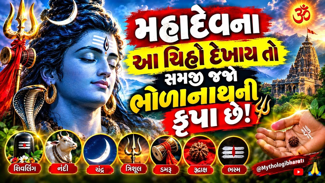 ♥️🚩મહાદેવના આ ચિહ્નો દેખાય તો સમજી જજો ભોળાનાથની કૃપા છે! 🔱🙏