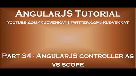 AngularJS 컨트롤러 vs 범위