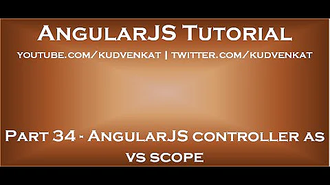 AngularJS controller as vs scope