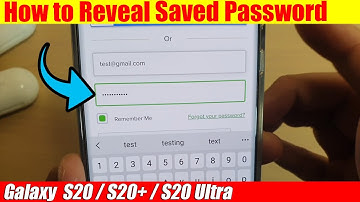 Galaxy S20/S20+: How to Reveal Saved Password