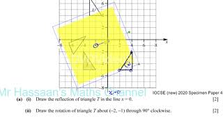 0580/04/SP/20 (IGCSE) 2020 Specimen Paper 4  Q4 Transformations