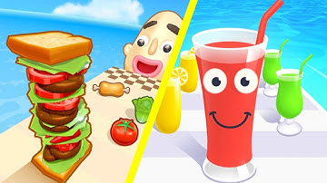 🟢 🟡 Juice run Vs Sandwich run | All Levels Gameplay Walkthrough Android iOS Gaming NO. MSYS1