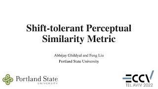 [ECCV 2022] Shift-tolerant Perceptual Similarity Metric
