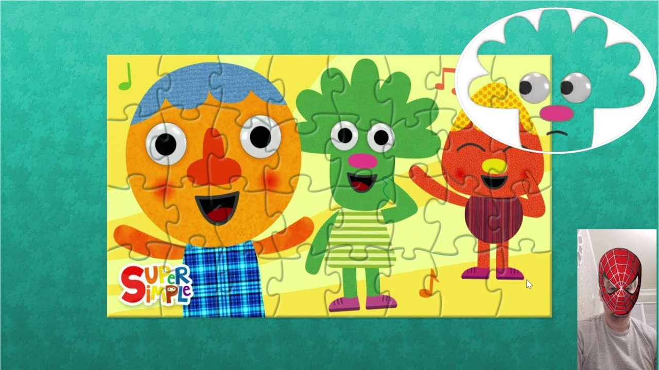This Is A Happy Face Noodle & Pals Super Simple Songs Puzzle Top - YouTube