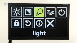 Desktop Video Magnifier Optelec ClearView C: How to use the menu