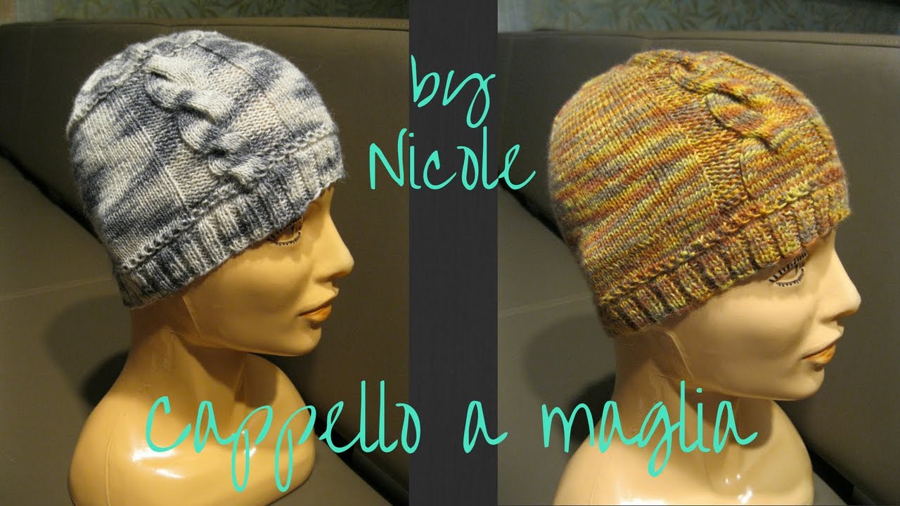Cappello a maglia con ferri a doppia punta / Knit a cable hat