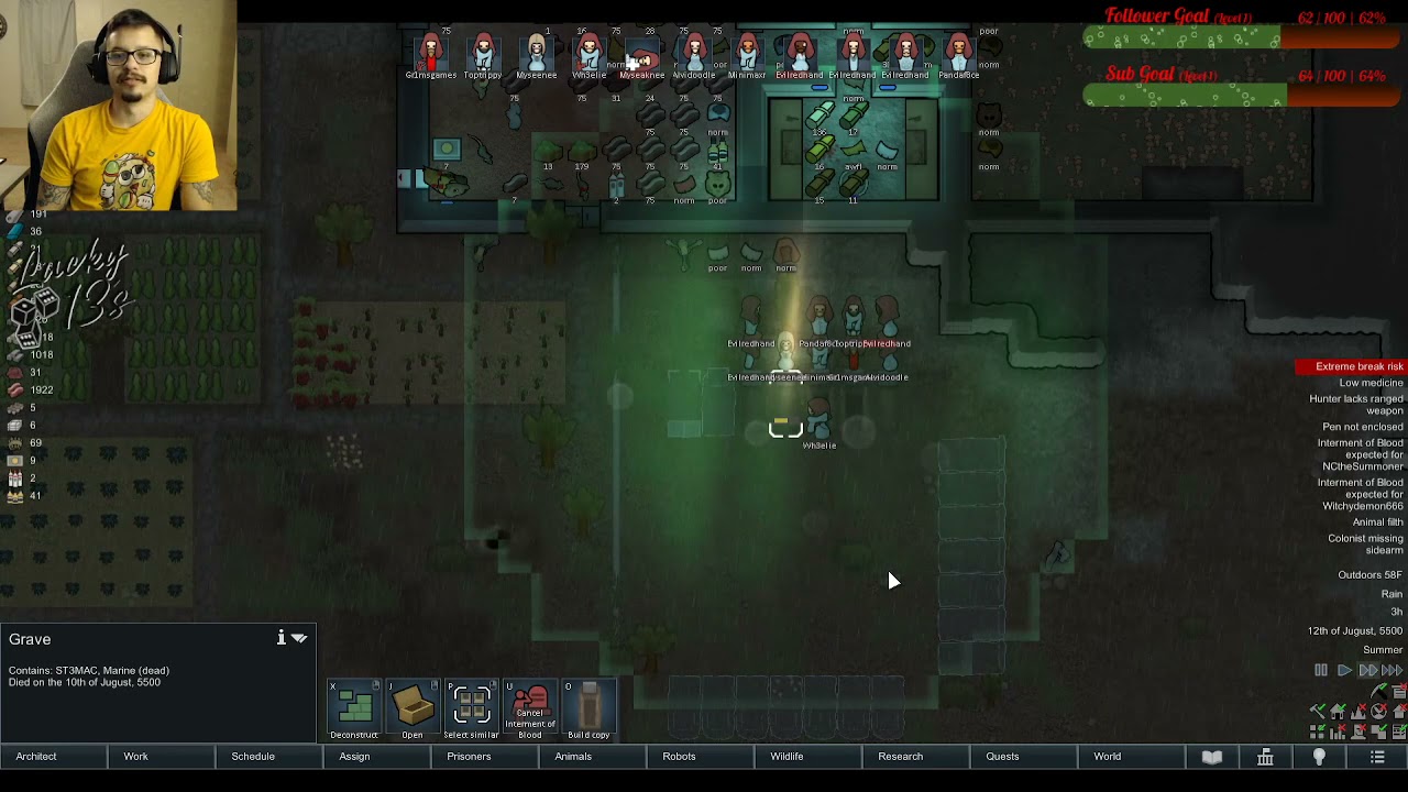 A Nice Rimworld *cough* Cannibal *cough* Funeral For A Fallen Colonist YouTube