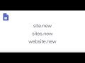 Create a new google site