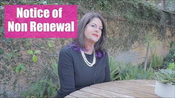 Notice of Non Renewal