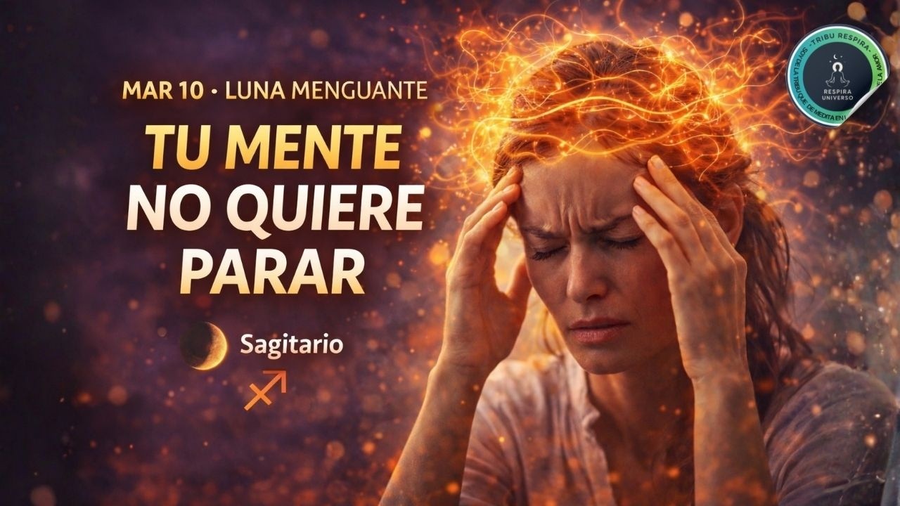 TU MENTE NO QUIERE PARAR 🌙 Meditación para calmar la mente | Luna Menguante en Sagitario