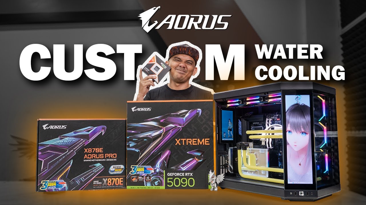 PC Build Custom Water Cooling HYTE Y70 Touch Infinite With AORUS RTX ...