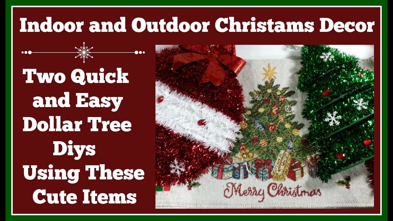 Indoor & Outdoor Christmas Decor Diys, Two quick and easy Dollar ...