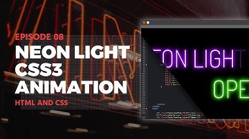 Neon Light CSS3 Animation | HTML CSS