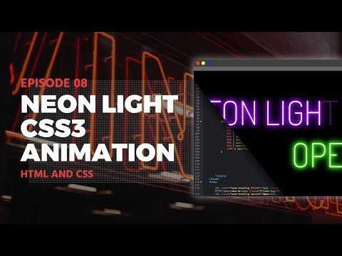 Neon Light CSS3 Animation | HTML CSS