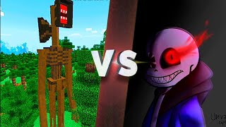Siren head VS Evil sans in Minecraft screenshot 3