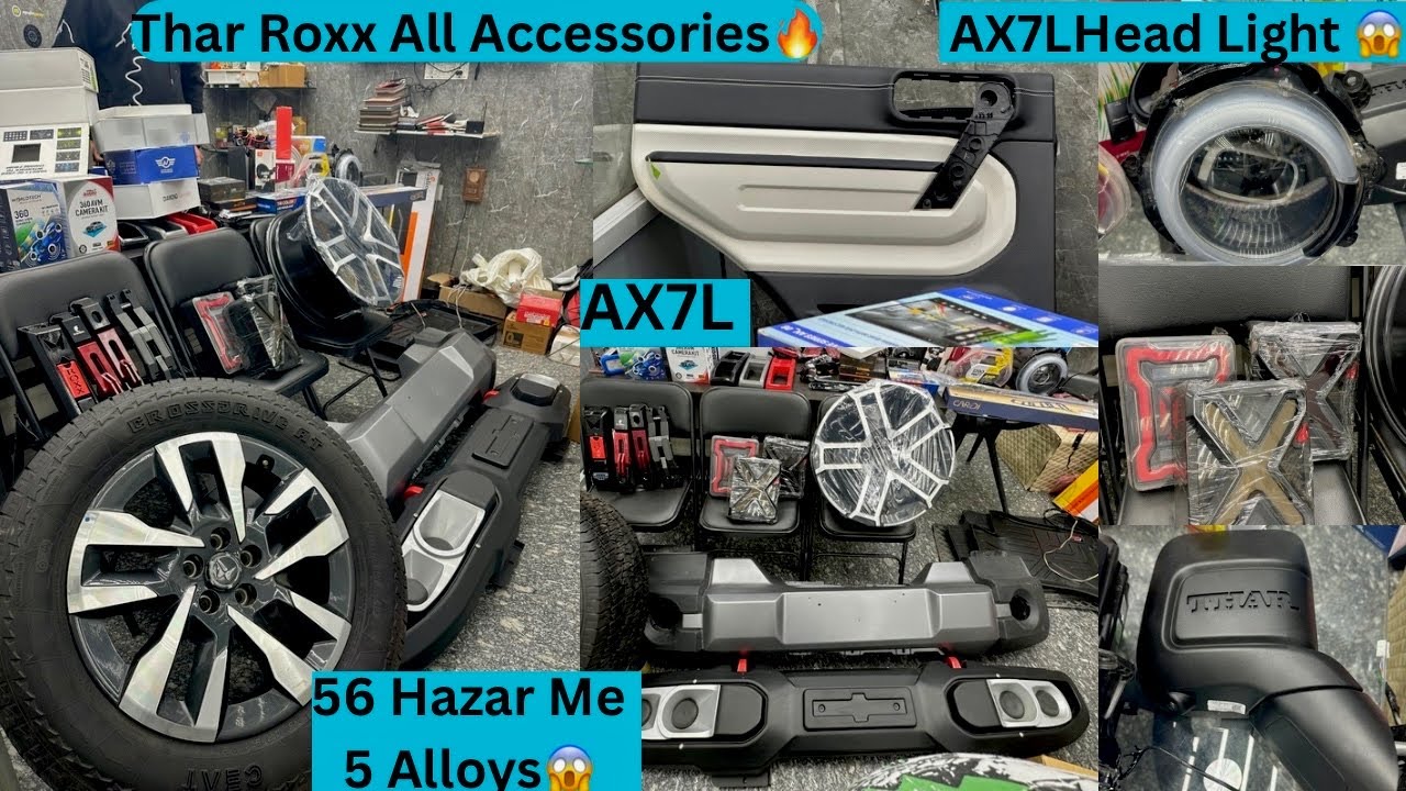 Thar Roxx Alll Accessories With Disscounted Price😱 56 Hazar Alloys Original Parts Mahindra Genuine🔥 
