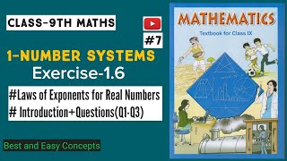 Class 9 Maths NCERT || Number System || Chapter 1 || Ex-1.6 Introduction and Q1 to Q3