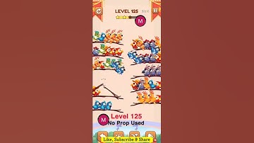 #bird #sort 2 #color #puzzle #level 125 #birdsort #colour #gaming #viral #trending #shorts #solution