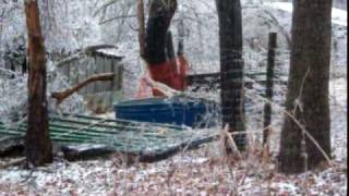 Oklahoma Ice Storm Jan 2009 Electric Out. Trees down Trapped