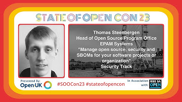Manage open source, security and SBOMs for your software projects or organization| SOOCon23 Security