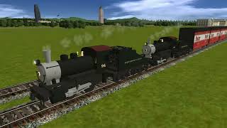 Mstnoodle's PRR A5 and B6sb pulling 3 Baby Ruth cars