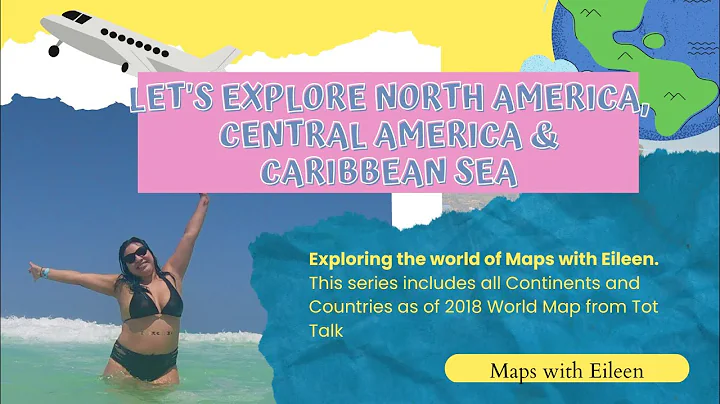 Map of North America, Central America and Caribbean Sea