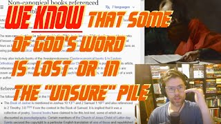 Open Letter follow-up Here is how we know we only have a slice of the COMPLETE Canon