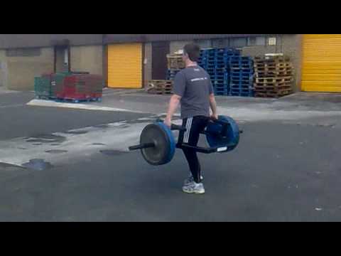 Blaine Clancy 100kg Farmers Walks (Fat Bar Grip)