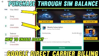 Free Fire Topup Diamonds With Sim Balance | How To Make App Purchasing Via Sim Balance | GOOGLE DCB screenshot 2