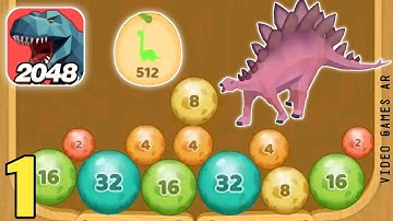 Dino 2048: Merge Jurassic World - Unlock 🔓 32 To 512 - Gameplay Part 1 (Android, iOS)