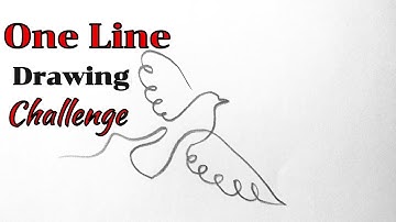 One line drawing  Easy simple line drawing art challenge One line single stroke drawing