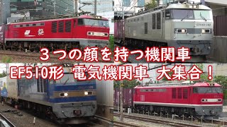 JR貨物 EF510形 電気機関車 貨物列車走行集！　３つの顔を持つ機関車！（機関車シリーズ⑤）