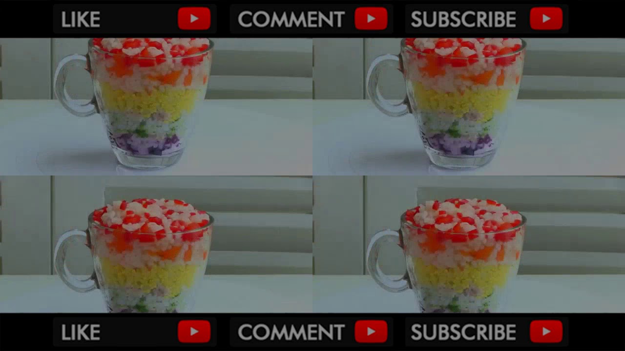 How to Make Rainbow Cake - Savory Sushi Rice Cake 무지개 라이스 케이크 만들기 - 한글자막