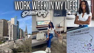 Work Week in My Life | Visiting Detroit Again!, Meeting New Co-Workers, Happy Hours and more!