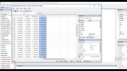 Multiple regression using STATA video 5 identifying influential cases