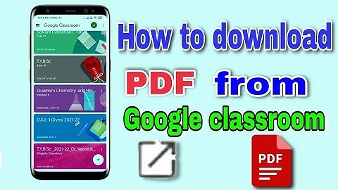How to download pdf from Google classroom | pdf not downloading from Google classroom