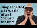 A Suspicious EBay Buyer Caused a Cancellation After I Shipped the Item