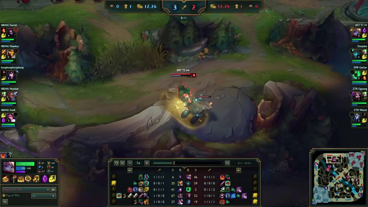 SKT T1 Duke POPPY vs Fiora TOP Patch 6.2 KR | League of Legends