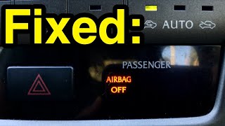 How to fix “Passenger Airbag OFF” warning light in your car.