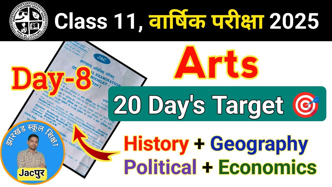 Class 11 का वायरल प्रश्न 😳 | 20 Day's Target 🎯 | Day-8 | Jac board History/Geography/Political/Eco
