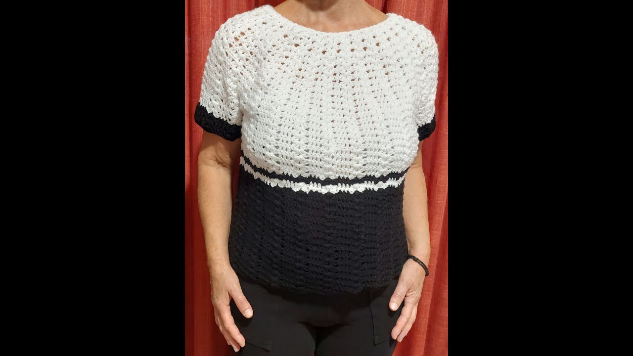 Εύκολη πλεκτή μπλούζα με βελονάκι/ crochet easy top